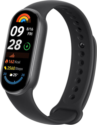 Xiaomi Smart Band 9 - Bracelet d'activité, autonomie jusqu'à 21 Jours, écran AMOLED avec taux de rafraîchissement de 60 Hz, capteur de fréquence Cardiaque, Noir